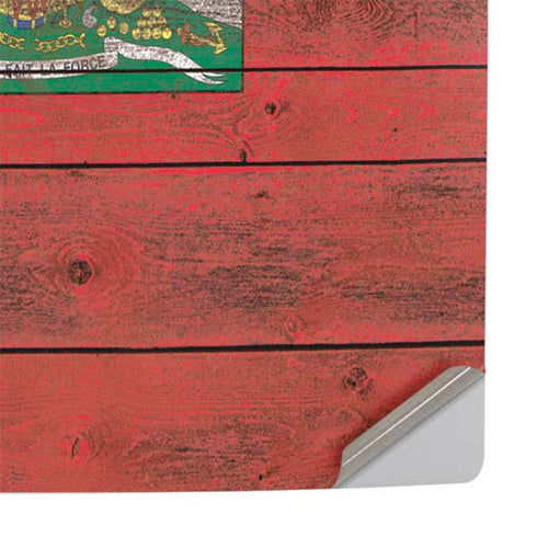 Haiti Flag Dark Wood PS5 Pro Console Skin